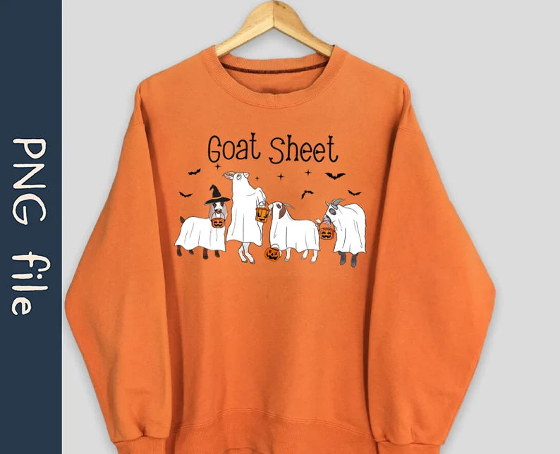Goat Sheet Halloween Ghost Goats