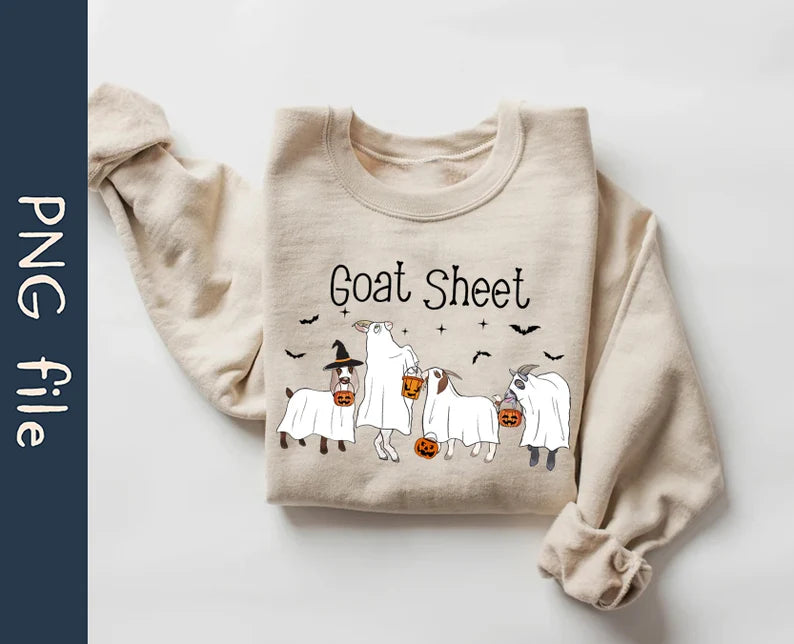 Goat Sheet Halloween Ghost Goats