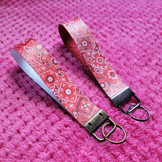 Red Bandana Wristlet