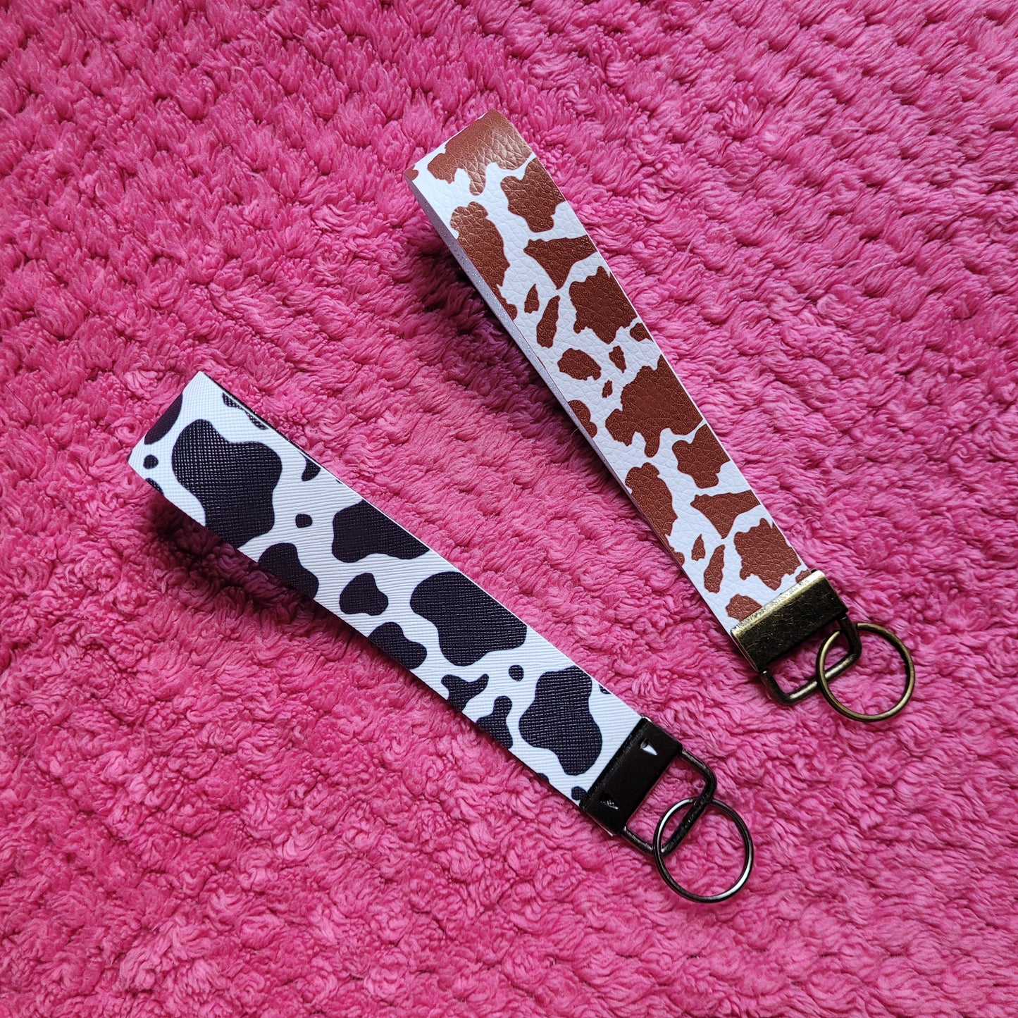 Cow print Wristlet