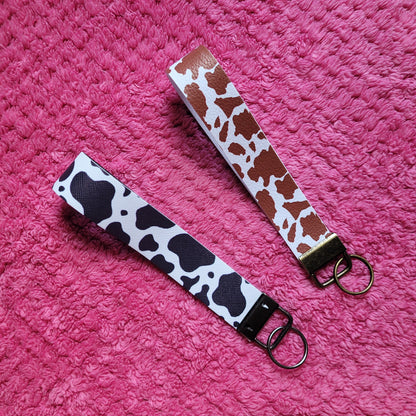 Cow print Wristlet