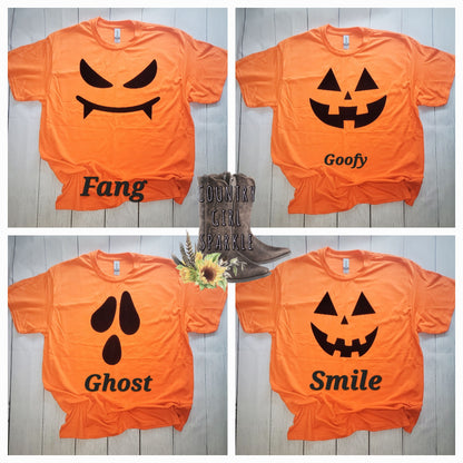 Halloween Jack-o-lantern, Smiley, Ghost Tee