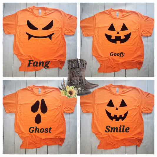 Halloween Jack-o-lantern, Smiley, Ghost Tee