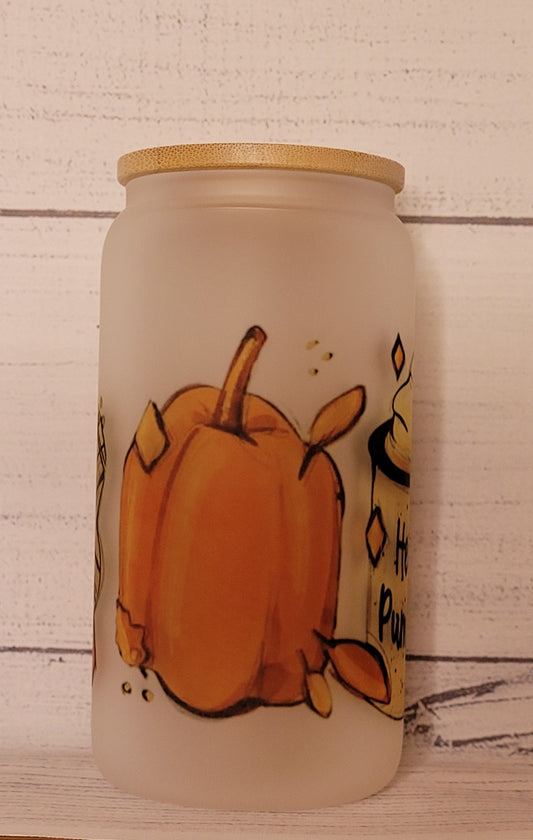 Hello Pumpkin- Frappe, pumpkin Fall Themed Tumbler