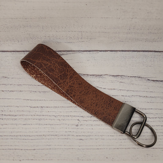 Chestnut Leather Wristlet
