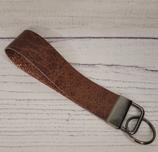 Chestnut Leather Wristlet