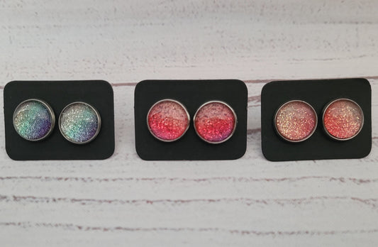 Ombre Glitter Studs