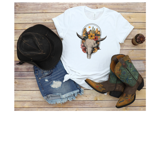 Desert Boho Bull & Flowers