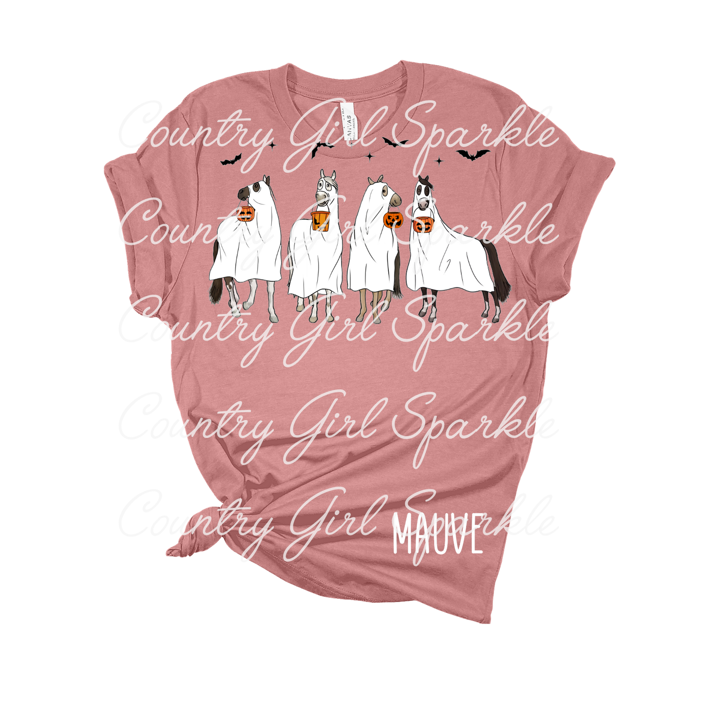 Horse Sheet Halloween Ghost Horse Tee