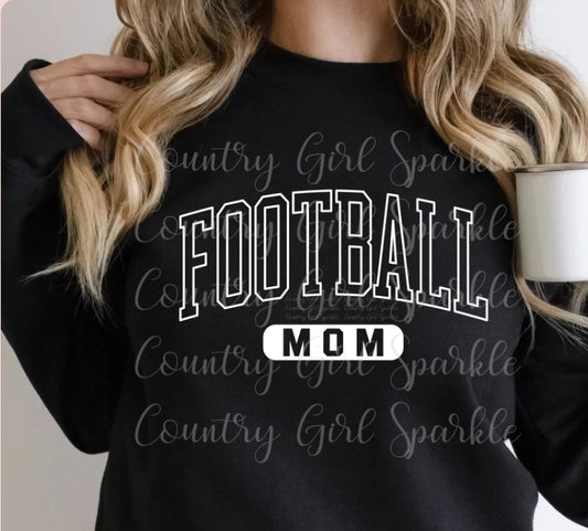 Football Mom- Crew & Hoodie