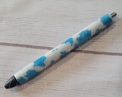 Glittered Cow Print & Neon Re-useable Pens