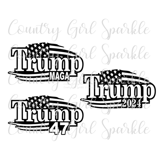 Trump MAGA, 47 or 2024 Decal