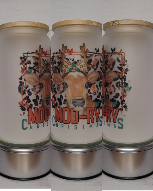 Moo-ry Christmas Cow Tumbler