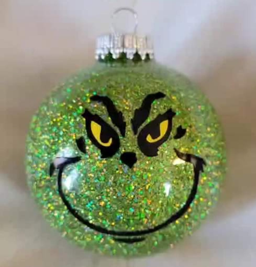 GRINCH Glitter Ornament