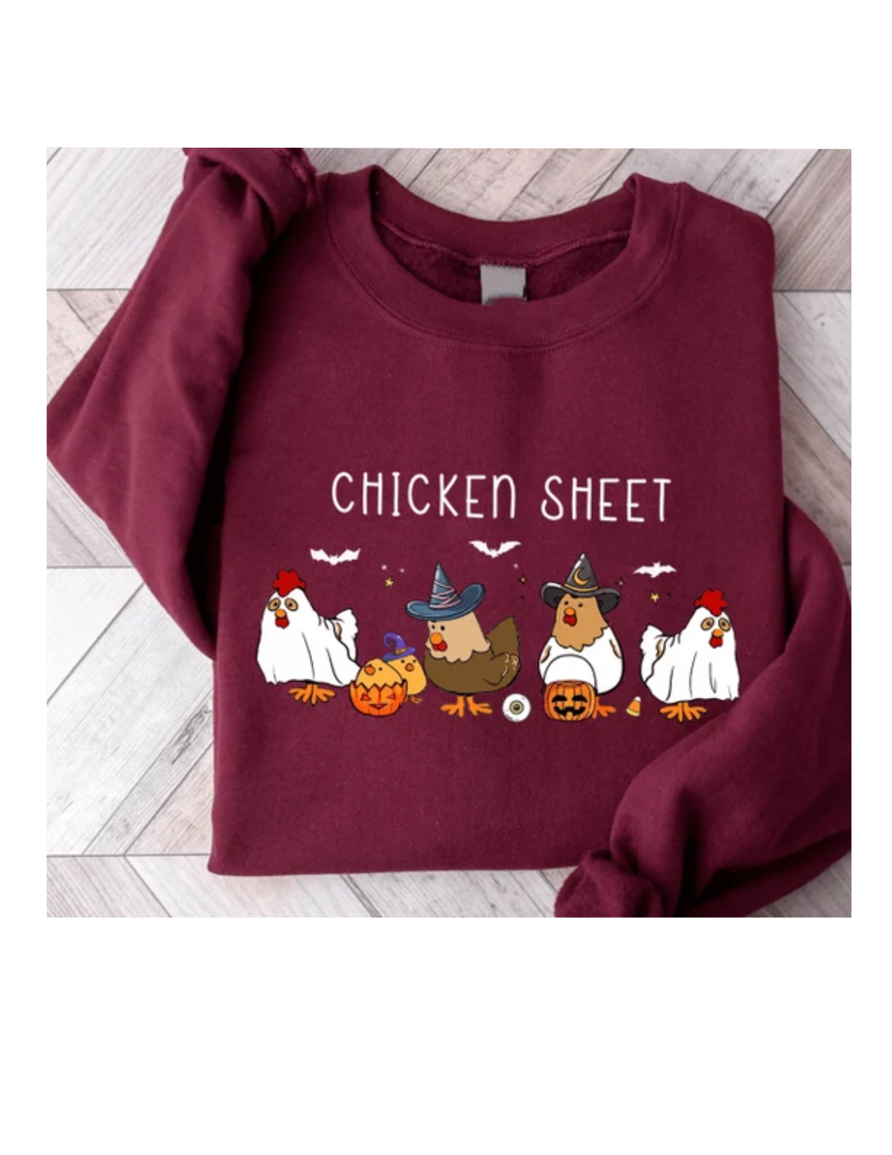 Ghost Chicken Sheet Halloween Tee
