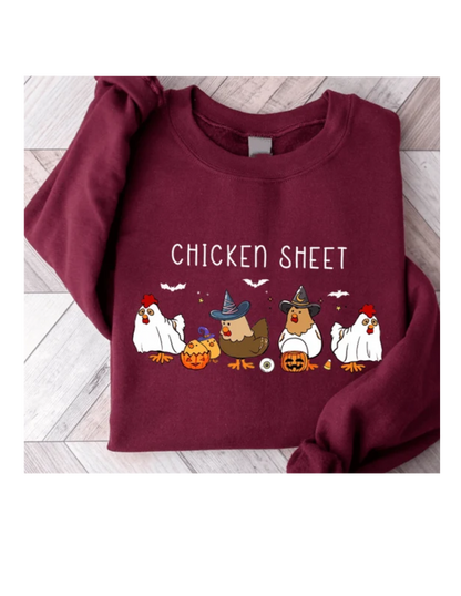 Ghost Chicken Sheet Halloween Tee