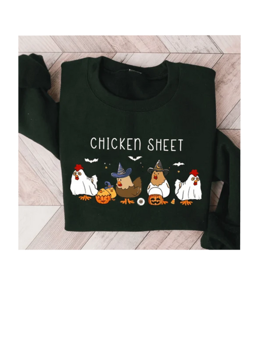 Ghost Chicken Sheet Halloween Tee