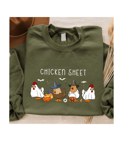 Ghost Chicken Sheet Halloween Tee