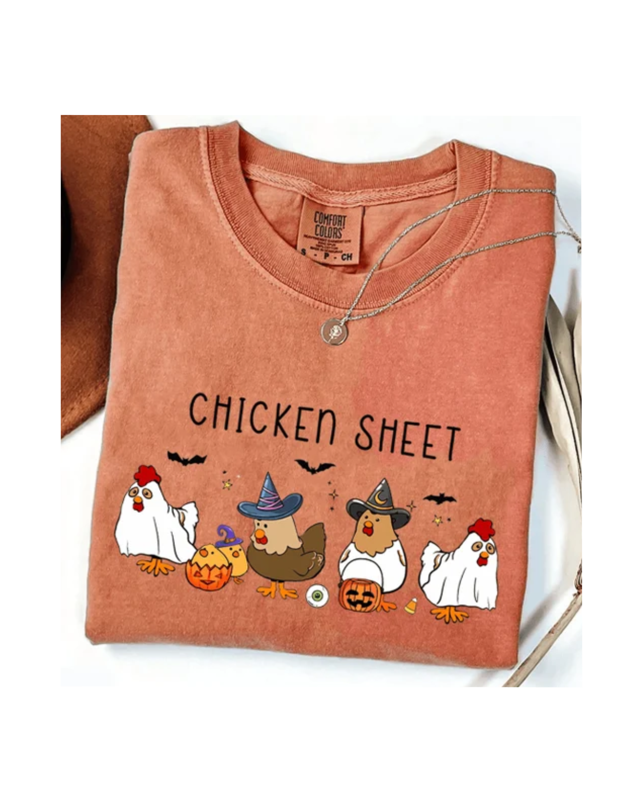 Ghost Chicken Sheet Halloween Tee