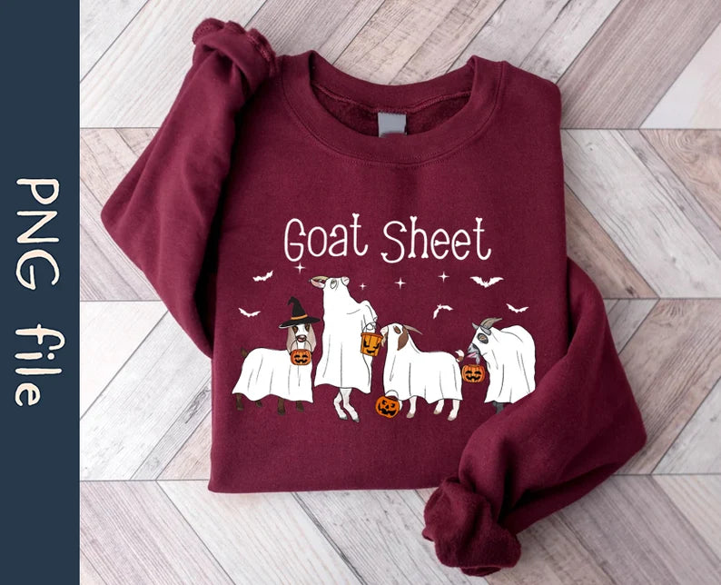 Goat Sheet Halloween Ghost Goats