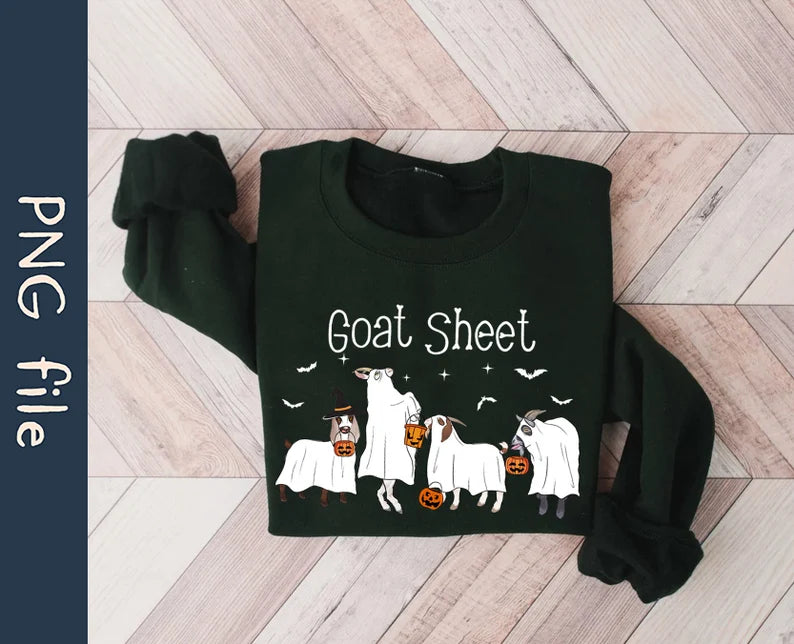 Goat Sheet Halloween Ghost Goats