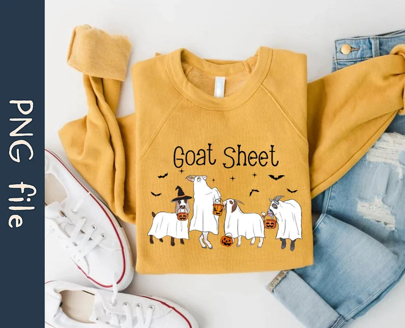 Goat Sheet Halloween Ghost Goats